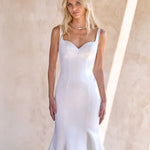 Jaya dress by The Bryde featuring high-shine satin with a liquid-like sheen