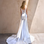 Scoop illusion tulle back detail on The Bryde's Jaya bridal gown
